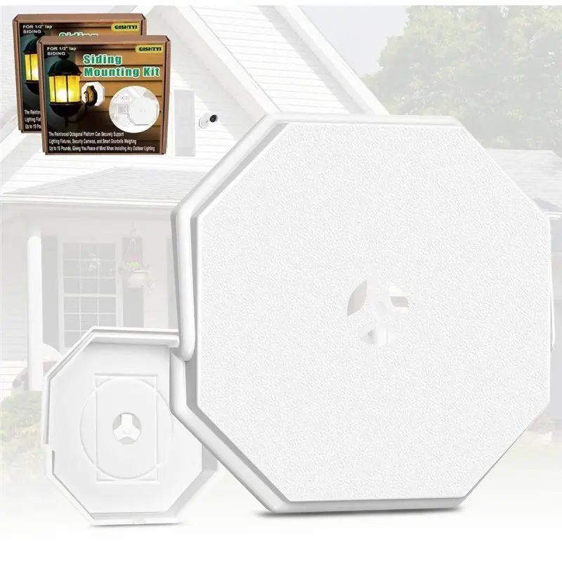 ABLQ Vertical Siding Lamp Mounting Plate With 2Pcs Vinyl Siding Mounting Block Kit Built-In Electrical Box,130110006001