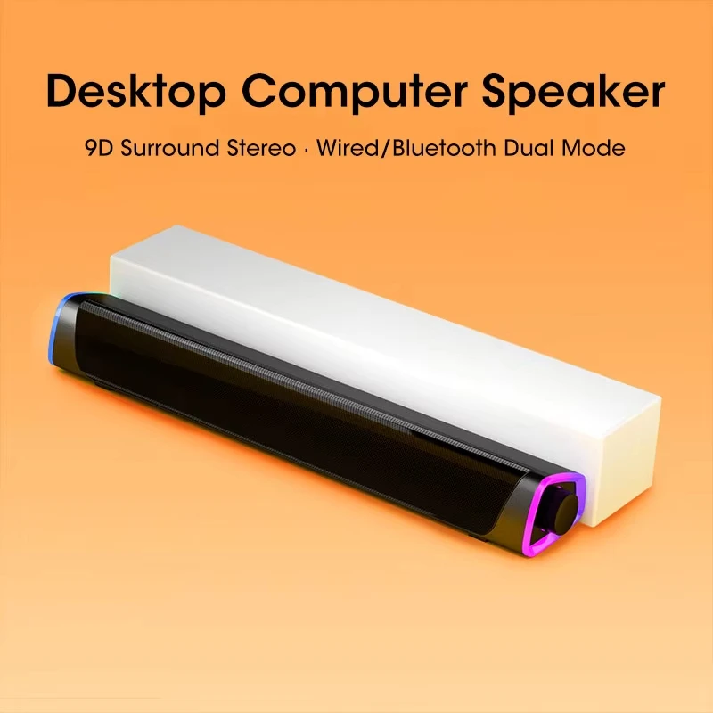 Kabelloser Bluetooth 4D-Soundbar-Lautsprecher mit Subwoofer für MACBOOK Laptop Computer Musikplayer