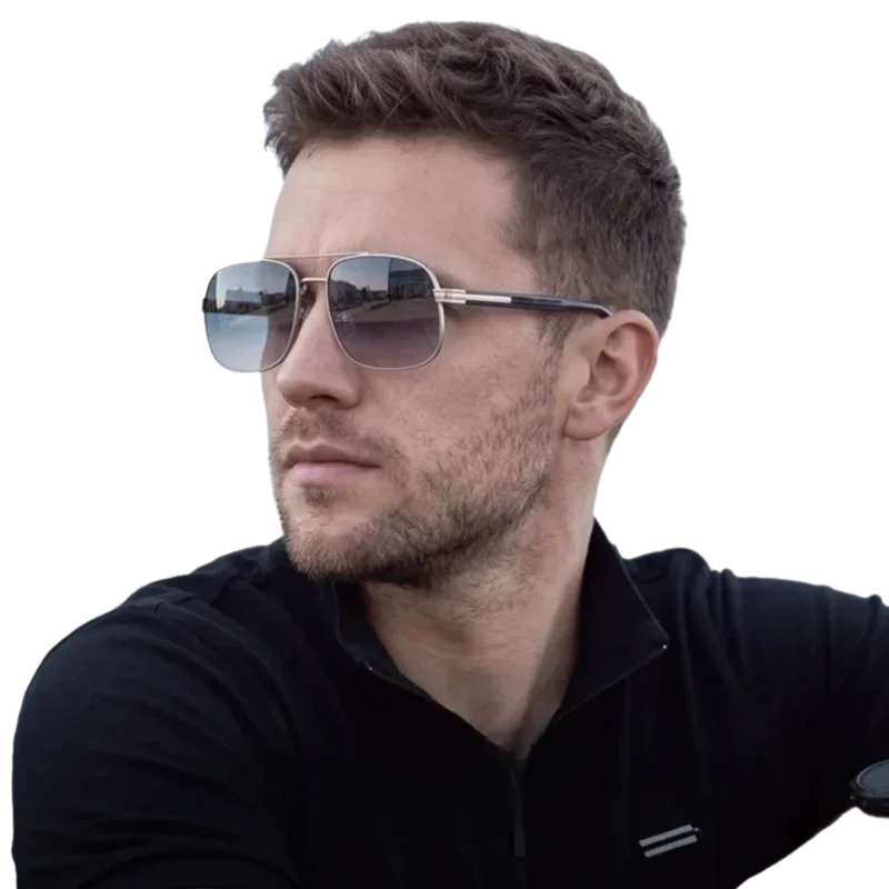 

Fashion Pilot Sunglasses Male Designer Polarized Sun Glasses Driving Goggles UV400 Shade Eyewear TAC lens