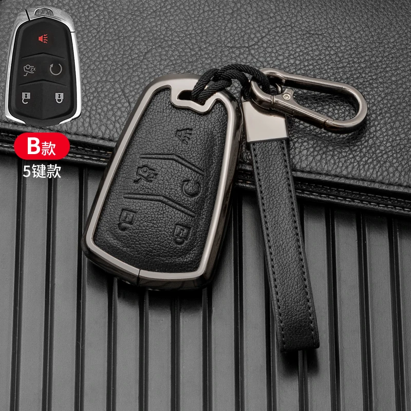 Car Genuine Key Case Holder Shell For Cadillac ESV Escalade CTS XTS SRX ATS 2015 2016 2017 2018 CT5 XT5 XT6 Accessories