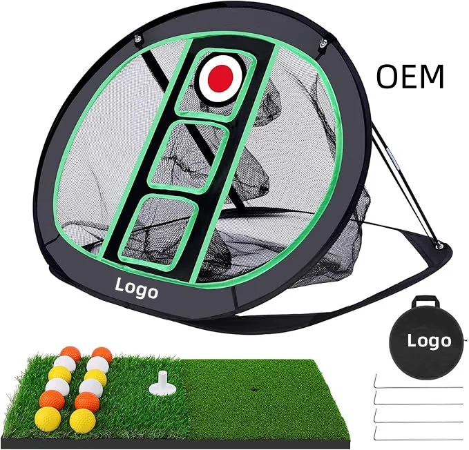 

OEM Easy Foldable Golf Hitting Nets Hot Products for Indoor Practice Square Ball Collection Target Chipping Practice Net Set