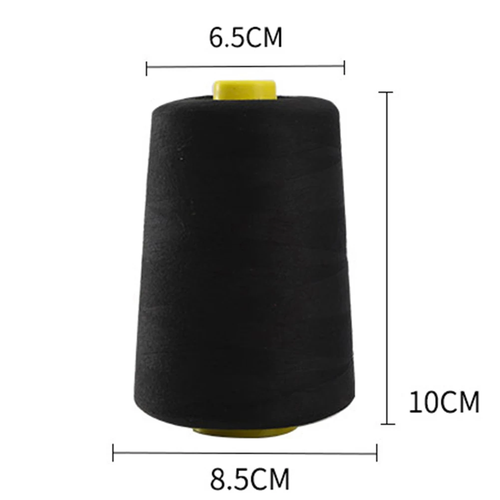 

20/2 4000 Yards Polyester Sewing Thread High Strength Low Lint Black For Quilting Dress Making Craft Clothes Pants Thread