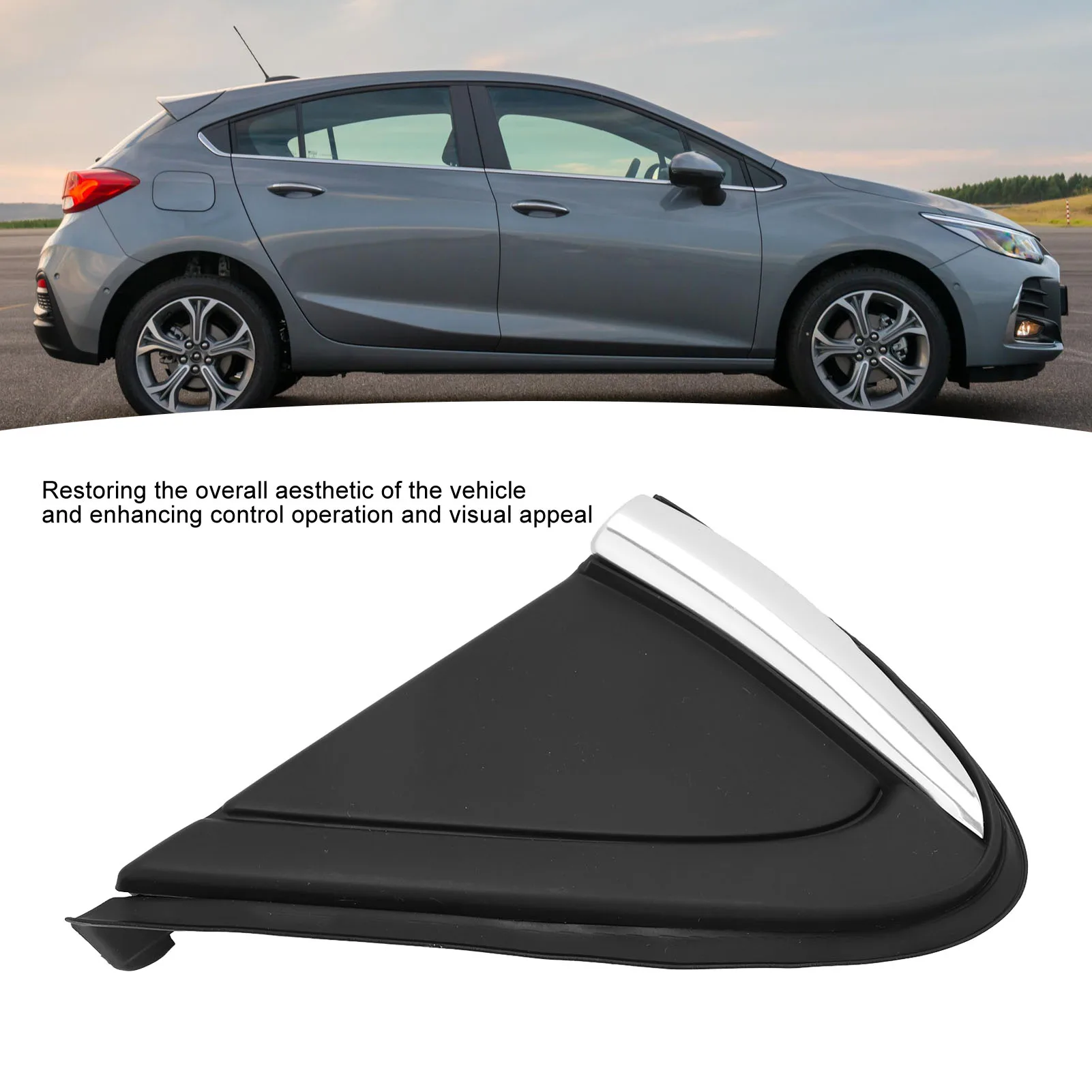 Exterior Side Pillar Molding Black Sleek Smooth Pillar Trim Corner Molding High Strength For Cruze 2016 To 2019 Right 84106816