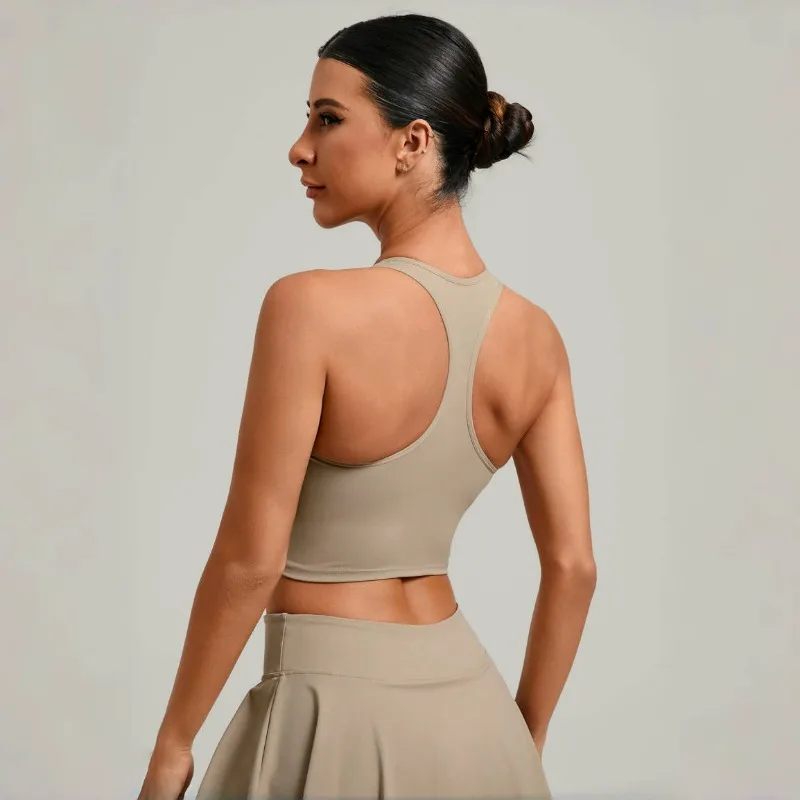 

Women's Tight Yoga Vest I-shaped Beautiful Back Quick Drying Sports Vest Outdoor Running and Leisure Fitness Clothing