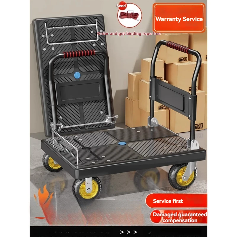 

Небольшая тележка Грузовой прицеп Складная легкая ручная тележка Транспортная планшетная тележка для доставки дома