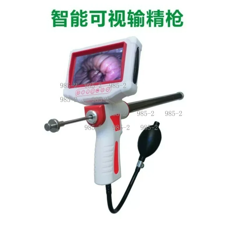 Cattle Cow Visual Insemination Instrument, Portable Camera Equipped Artificial Insemination Gun for Veterinary Use