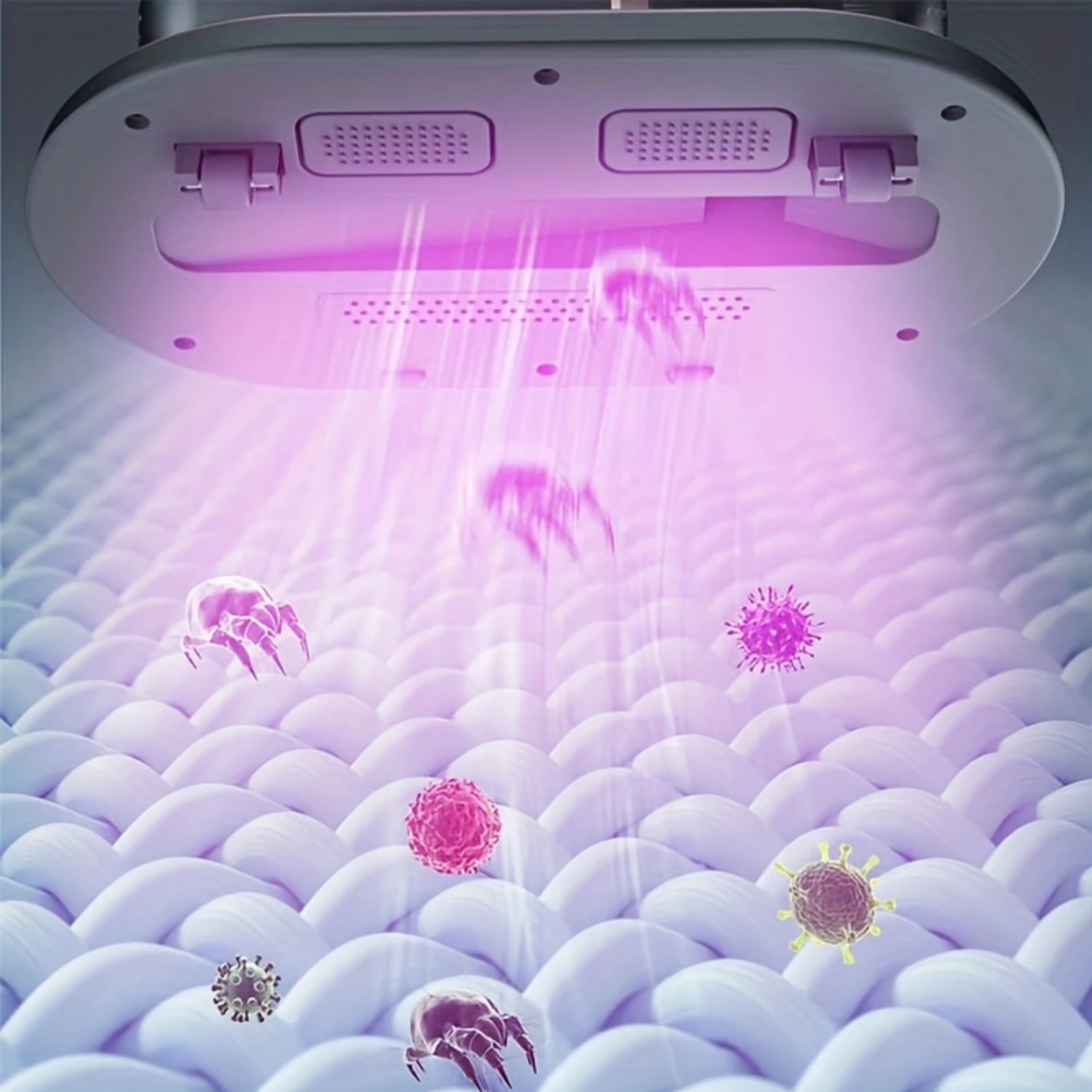 1 قطعة مكنسة كهربائية محمولة لاسلكية معدات إزالة الغبار أريكة المنزل العث متر للمراتب مع ضوء الأشعة فوق البنفسجية والسيارات