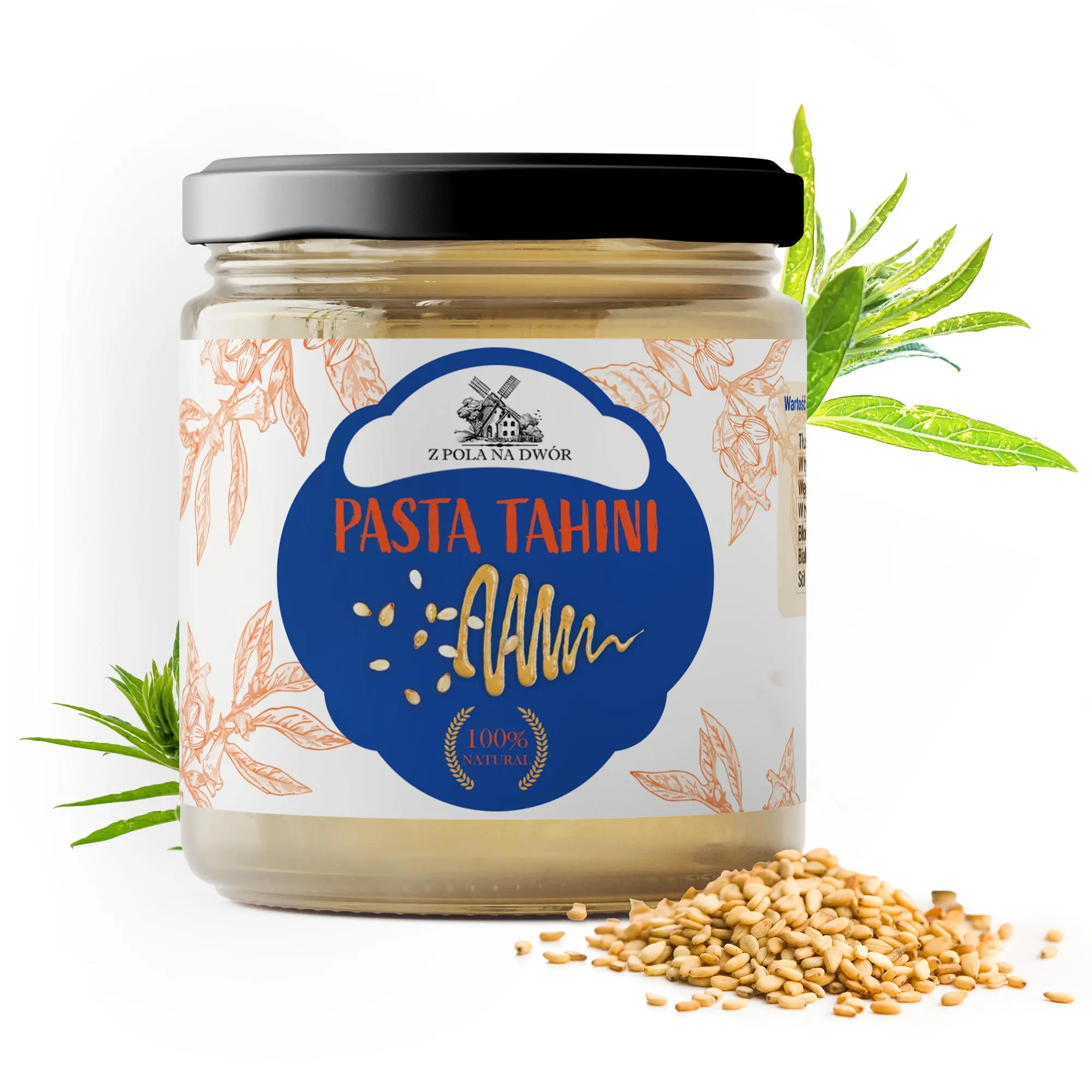 Pasta de sésamo Tahini, mantequilla Natural, grano de sésamo 100%, 500g