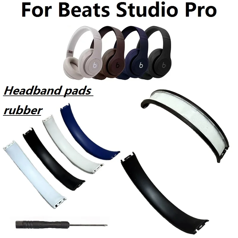 Cojín de diadema Original para auriculares inalámbricos Beats Studio Pro ANC, almohadillas de repuesto para diadema, repuestos de reparación de goma