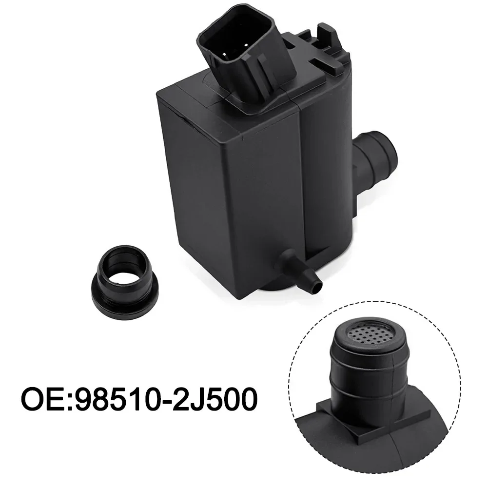 Car Maintenance Wiper Pump Improve Driving Visibility Black ABS Plastic Even Spray Pattern Strong Water Pressure