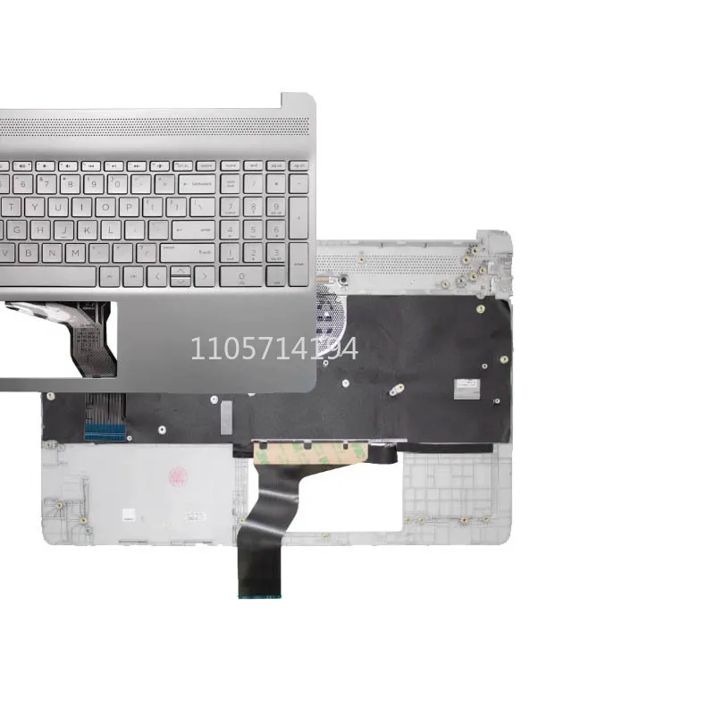 NEW US Keyboard For HP 15-EF 15S-EQ 15-DY 15S-FQ TPN-Q222 Laptop Palmrest Upper Cover Top Case Backlit L63578-001 L63579-001