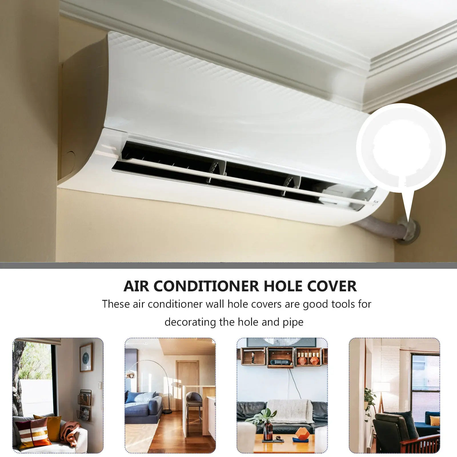10Pcs Pipe Collar Covers Plastic Wall Flange Water Pipe Drain Line Cover Collar Flexible Conceal Plumbing Fixtures Indoor