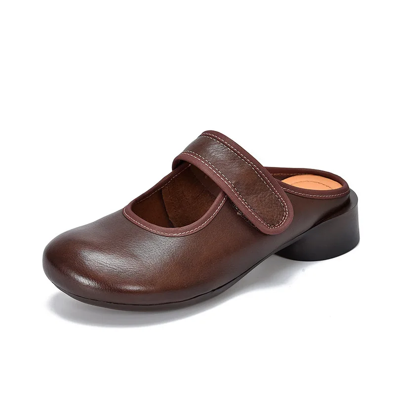 ماري جين باوتو يرتدي نصف شباشب للنساء للربيع والصيف نمط جديد مسطح القاع هاكن مبرد خارجي