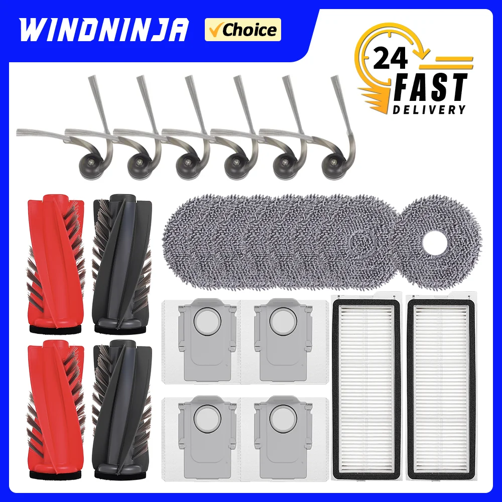 

Main Side Brush Filter Mop Bag For Roborock Curv/ CurvC /Curv S5X 5A1 5XC/ Edge/ EdgeC/ Edge S5A 5V1/ Qrevo 5AE Durable Parts