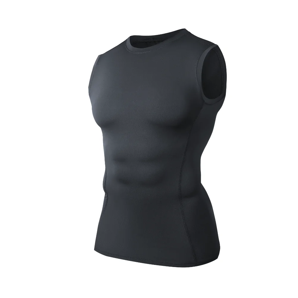 Men's Sleeveless Compression Vest Tight Fit Quick Dry Breathable Moisture Wicking Summer Gym Fitness Sports Tank Top