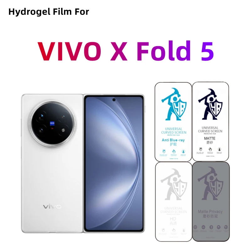 2 قطعة فيلم هيدروجيل ماتي ل VIVO X أضعاف 5 HD حامي الشاشة ل VIVO X Fold5 العناية بالعين مكافحة التجسس ماتي طبقة رقيقة واقية