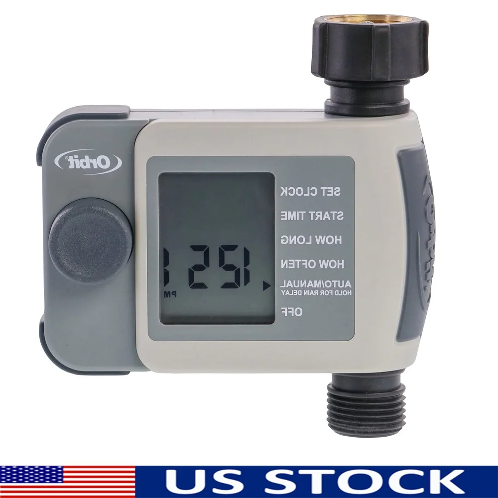 

Programmable Sprinkler Timer 1 Zone Digital Display Easy Set Watering Schedule Rain Delay Battery Powered Interval Control
