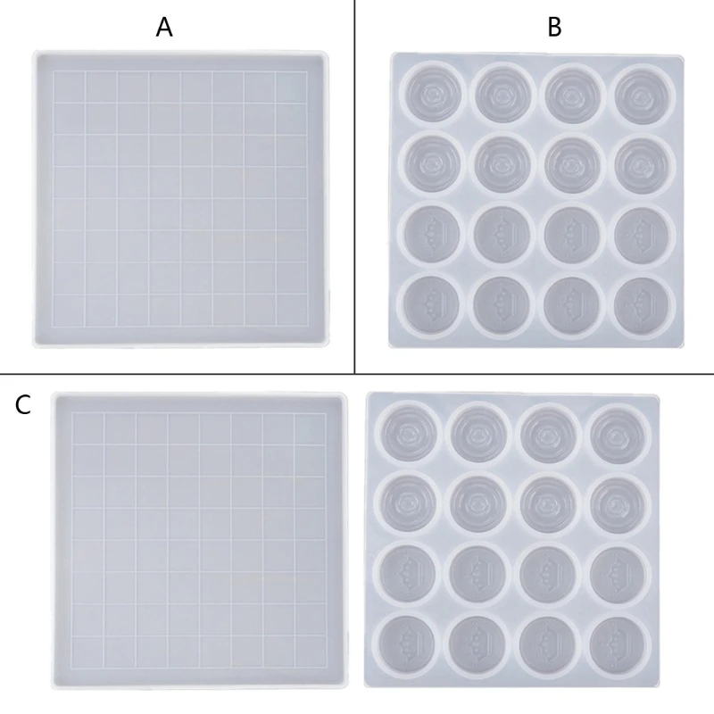 

International Chess Resin Molds Silicone Checkers Epoxy Molds Chess Resin Mold