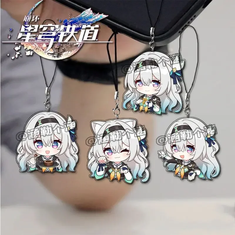 Anime Honkai:Star Rail Expression Avatar Strap Lanyards For IPhone/Xiaomi/Huawei Mobile Phone Case Keychain Key Chain Cover Hang