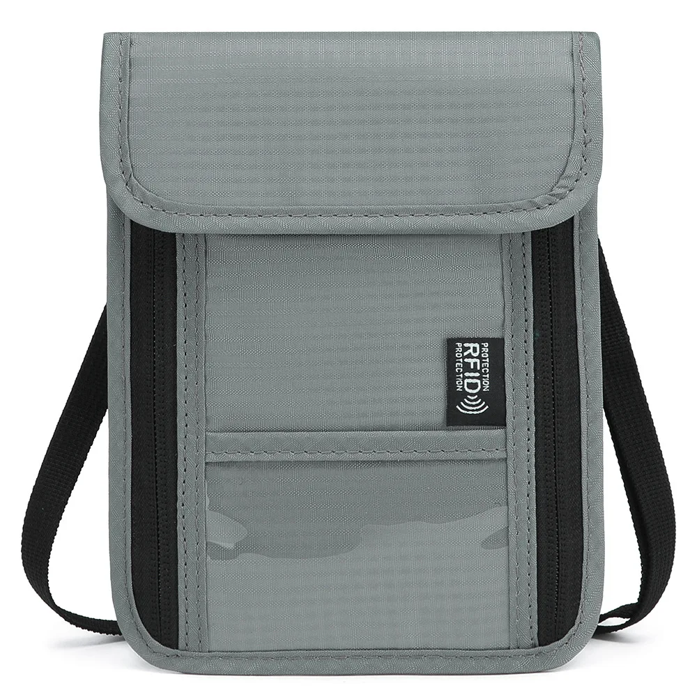 Multi-Pockets Passport Document Credit Case Travel Pouch Neck Wallet Family Passport Holder Organizer Case with RFID Blocking
