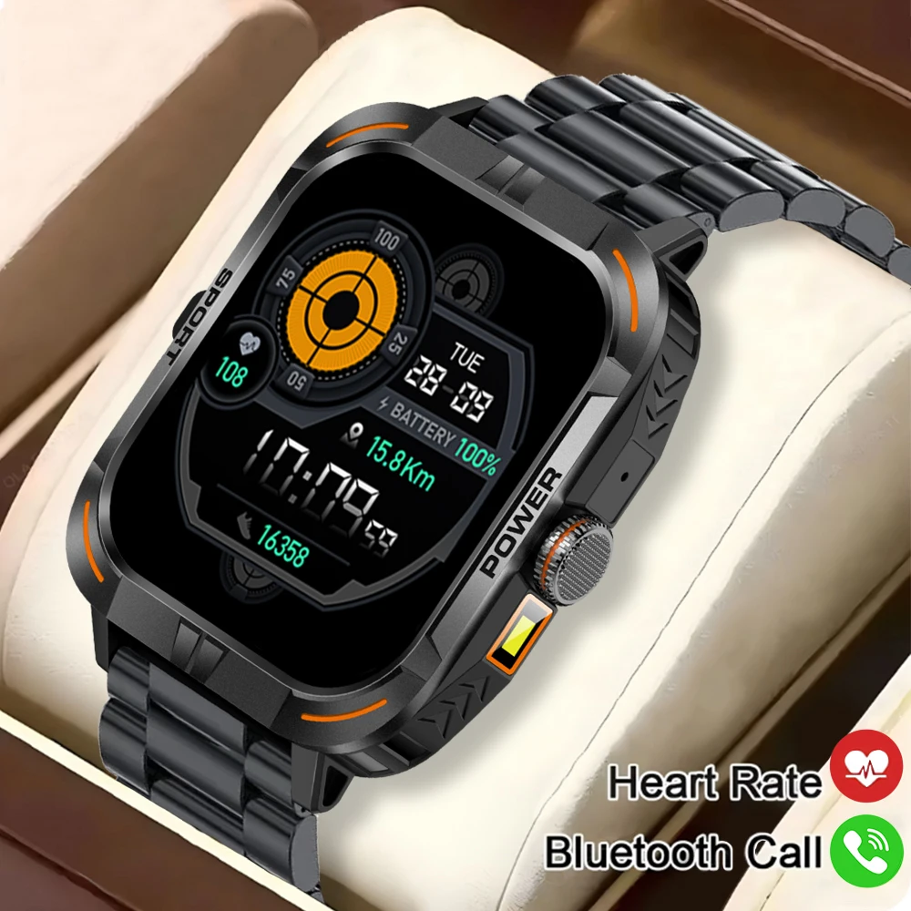 

GEJIAN New Men's Smart Call Watch 1.97-inch AMOLED HD Screen 5.1 Bluetooth Call Multiple Sports Modes Men's Smart New Watch
