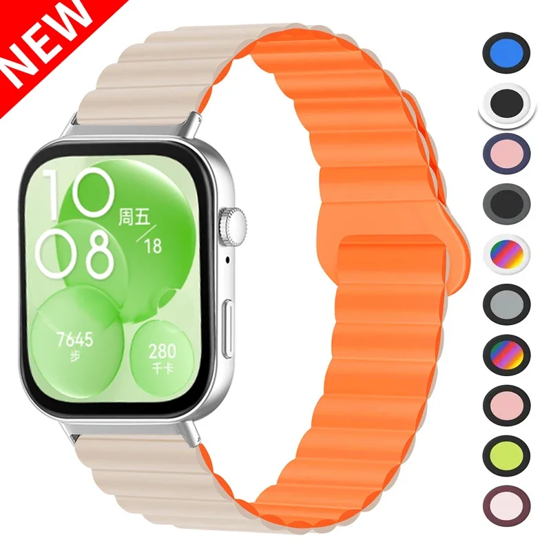 Silicone Strap For Huawei Watch Fit 3 Magnetic Loop Band Watchband Correa Men Women Sport Bracelet For Huawei Fit 3 Accessories image 2