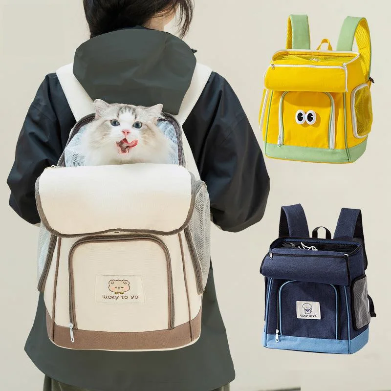 Puppy Kitten Travel Chest Sling Bag Pet Front Cat Dog Carrier Breathable Canvas Portable Backpack for Small Dogs Cats