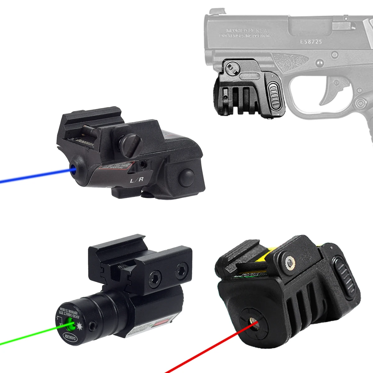 

Tactical Green Red Dot Laser Sight Adjustable Fit 11mm 20mm Rail for Glock 17 1911 Airsoft Pistol Handgun Hunting Riflescope