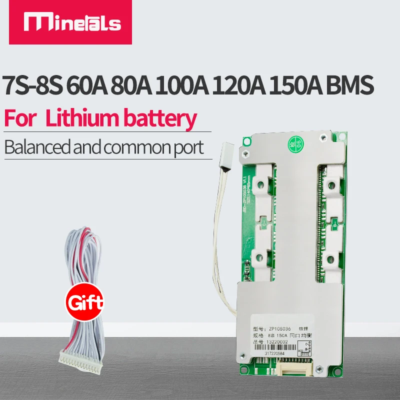 BMS 8S LFP4 3.2V Balance 60A 80A 100A 150A 120A PCM 24V LIfepo4 BMS tablica zabezpieczająca baterię