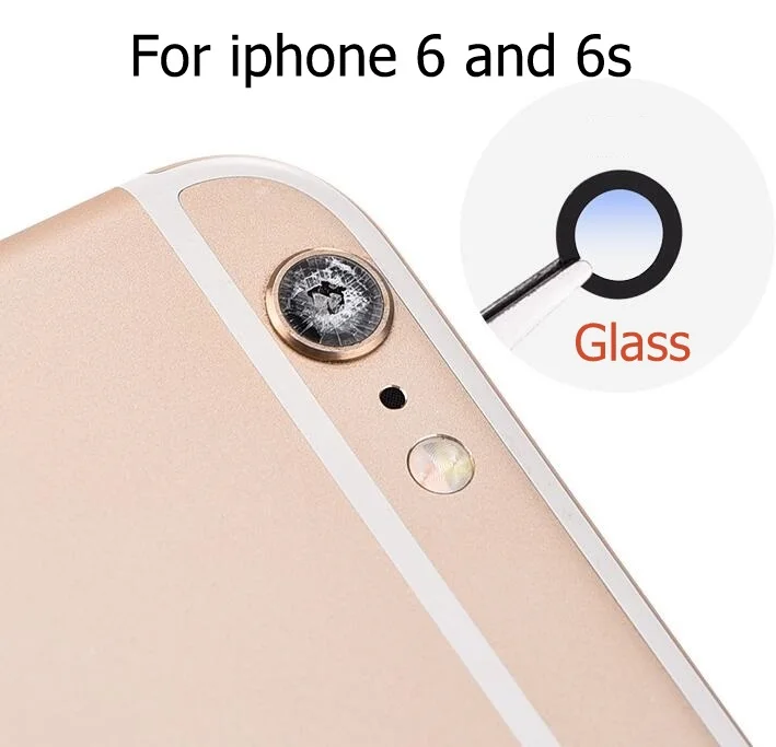 New Rear Camera lens For iphone 4 4s 5 5s se 6 7 8 x xr xsmax plus Back camera glass with 3M Glue Sticker replacement parts