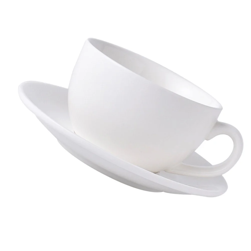 

1Set Coffee Cup Saucer Simple Style Ceramic Tea Cup Set Non Slip Base for Home Cafe Restaurant Afternoon Tea Cups