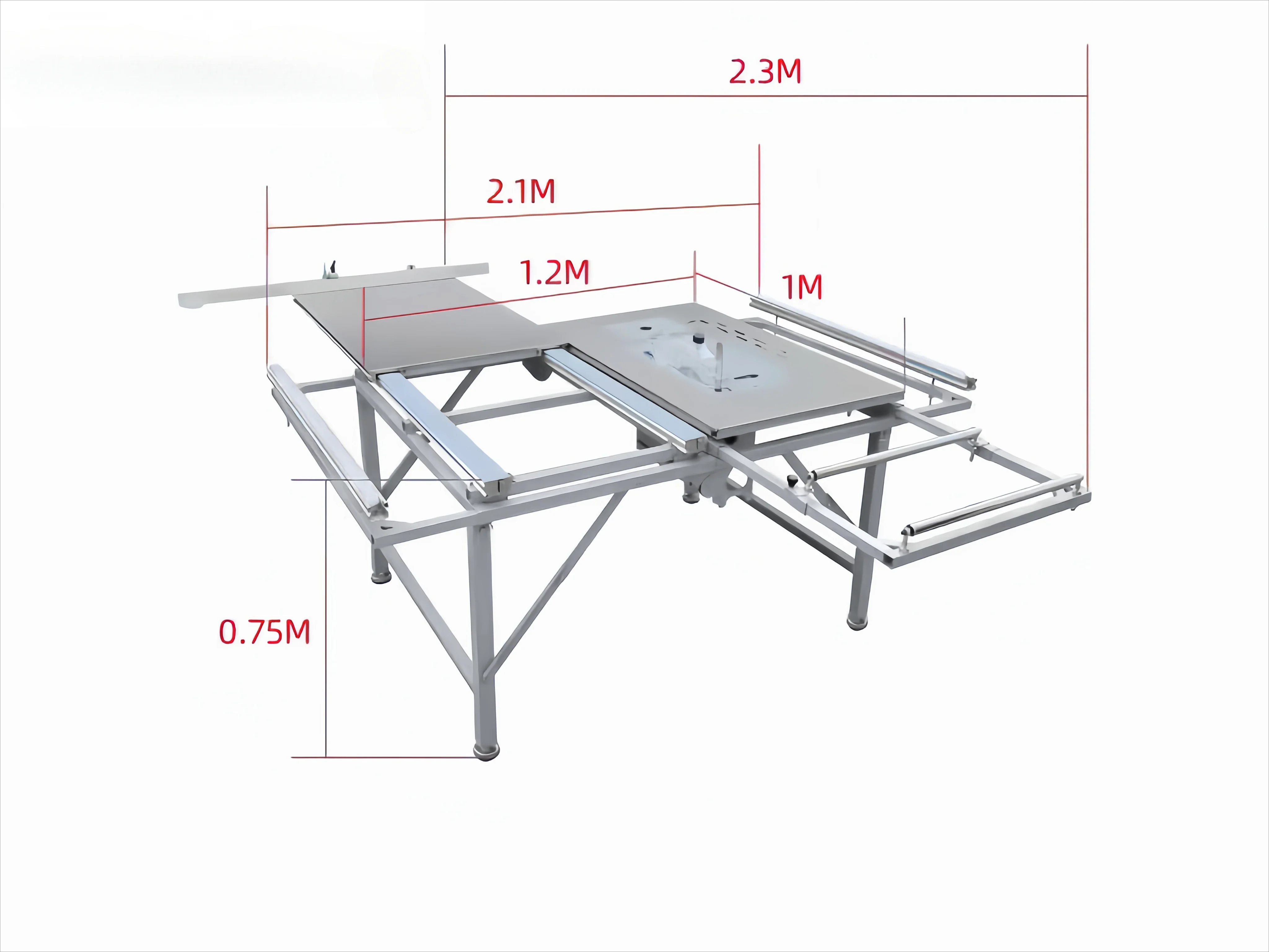 WOODPRO DY02 Portable Folding Table Sliding Table Saw Panel Saw Table for Woodworking