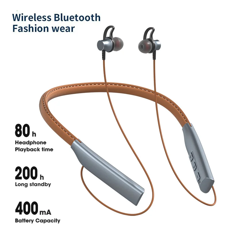 

2022 Bluetooth Magnetic Headphone Sport Wireless Hanging Neck Earphones with Microphone For Xiaomi Red Mi Huawei P30