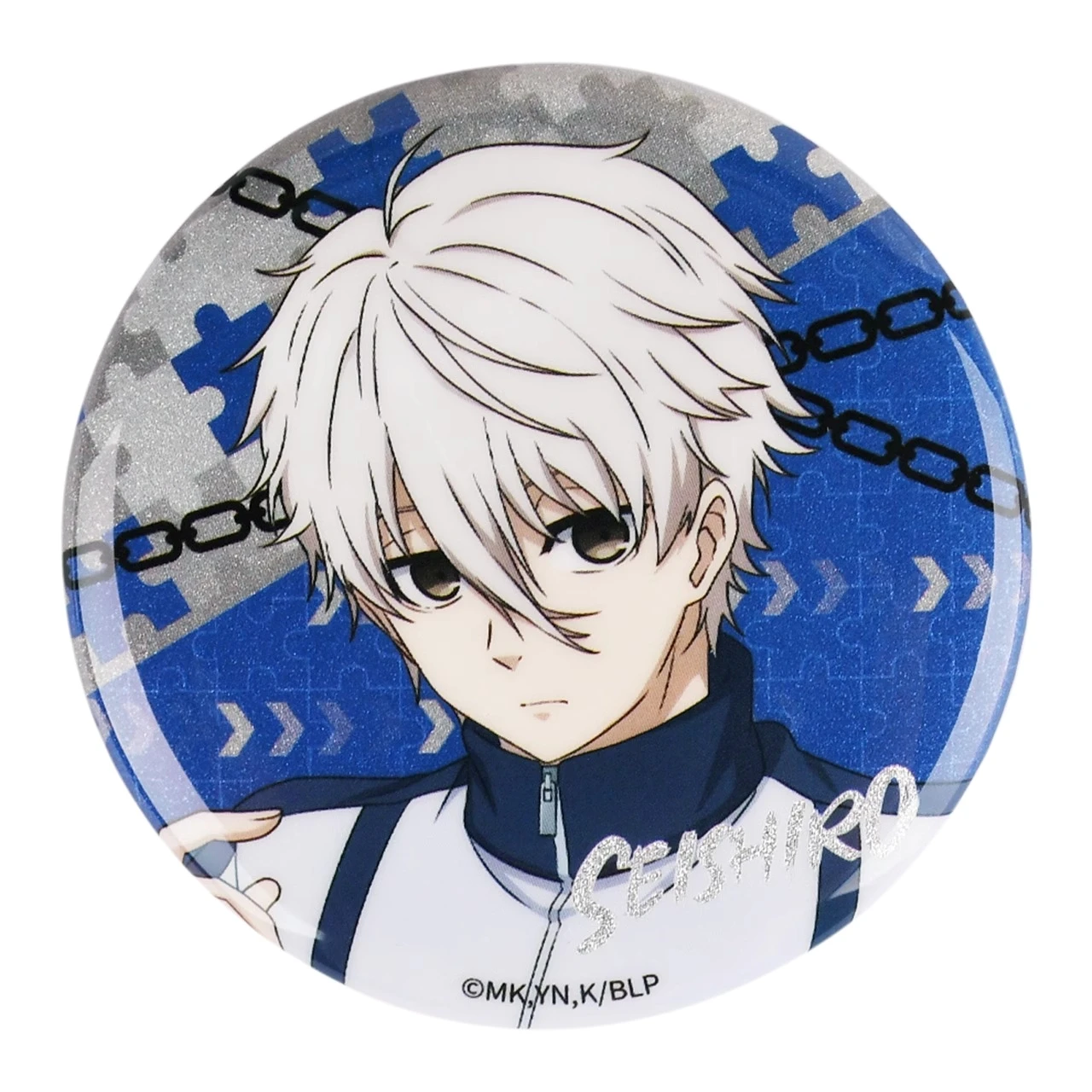 Anime BLUE LOCK Nagi Seishiro	Rin Itoshi  Cosplay Silver spring onion sportswear VER. badge ambitus