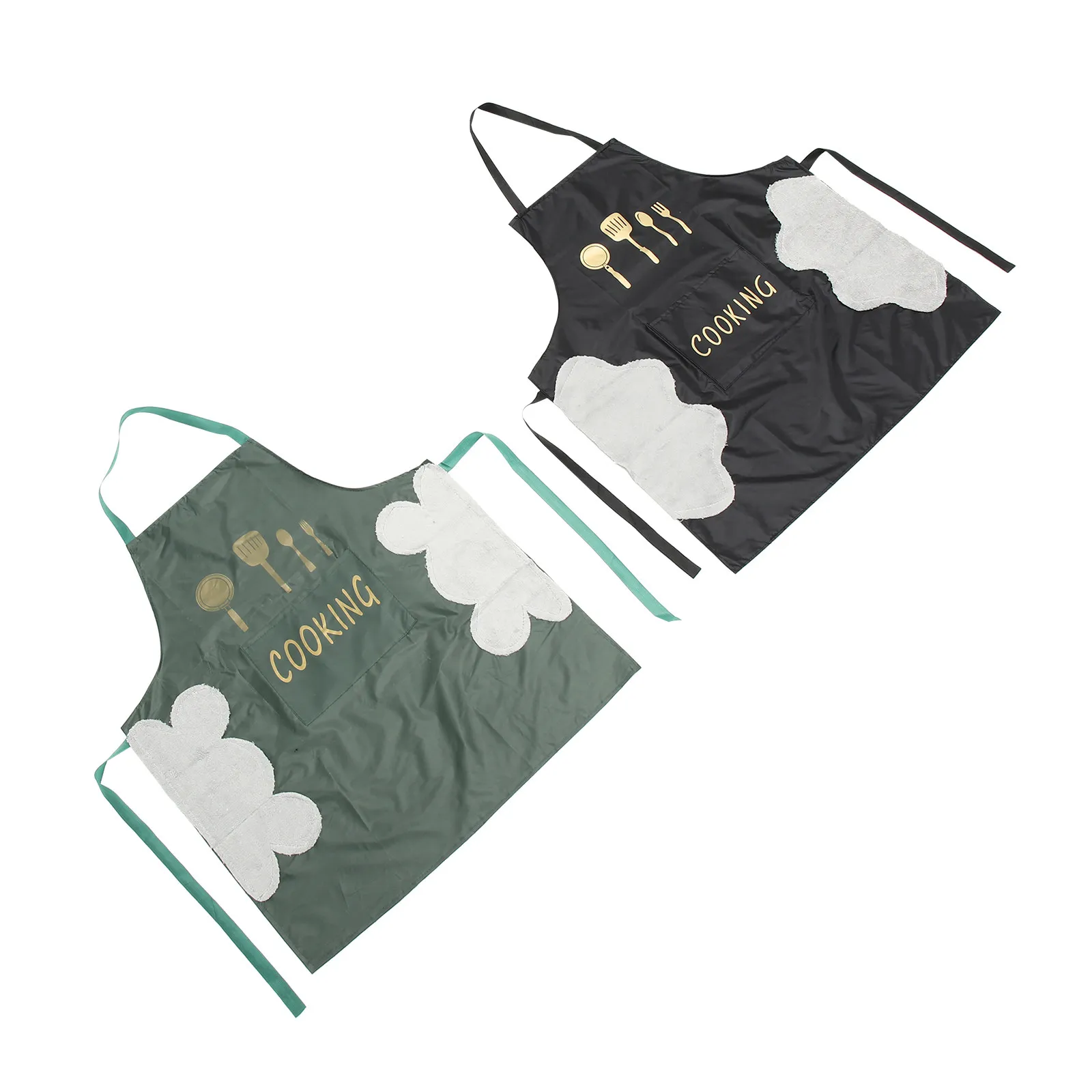 2 Stuks Waterdichte Schort Keukenschort Oliebestendig Slijtvast Wasbaar Voor Koken Grillen Barbecue Kunst Knutselen Mannen Vrouwen Gift