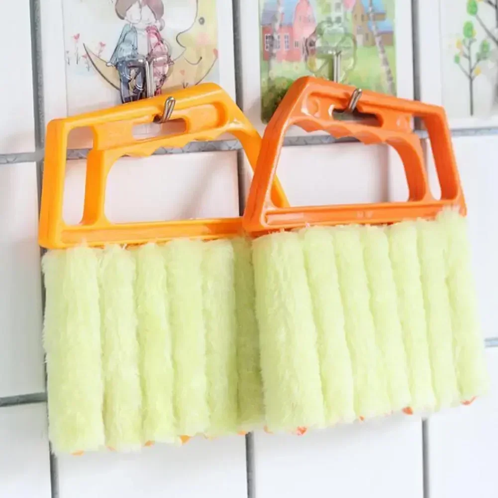 2PCS/Set Washable Venetian Blind Cleaner Duster Blinds Brush 7 Slats Easy Cleaning Tools