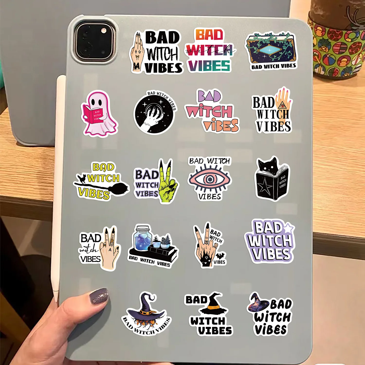 50/100PCS Cartoon Bad Witch Vibes Stickers for Guitar, Notebook, Luggage – DIY Waterproof Decals