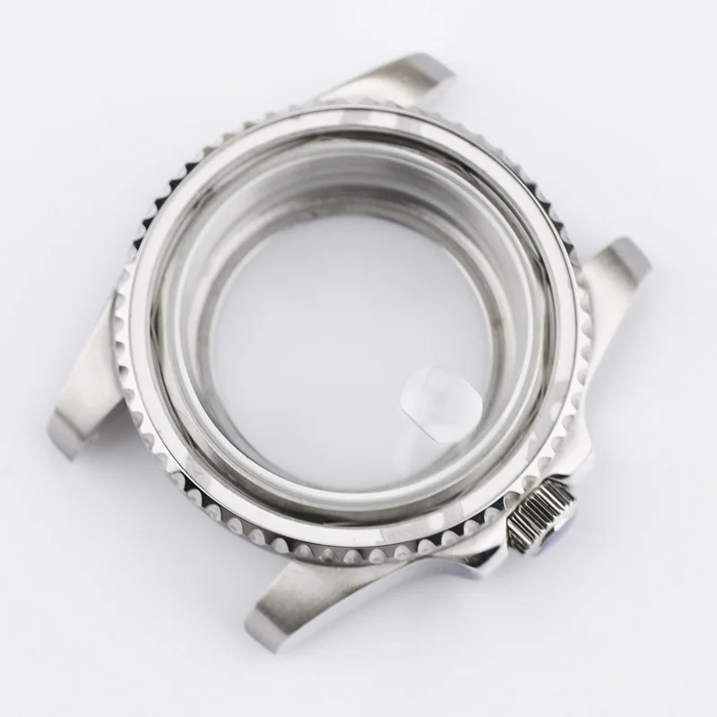 

40mm Diver Watch Case 316L Stainless Steel SubMariner Mod NH34 NH35 NH36 Sapphire Crystals Brushed with Polished Sides