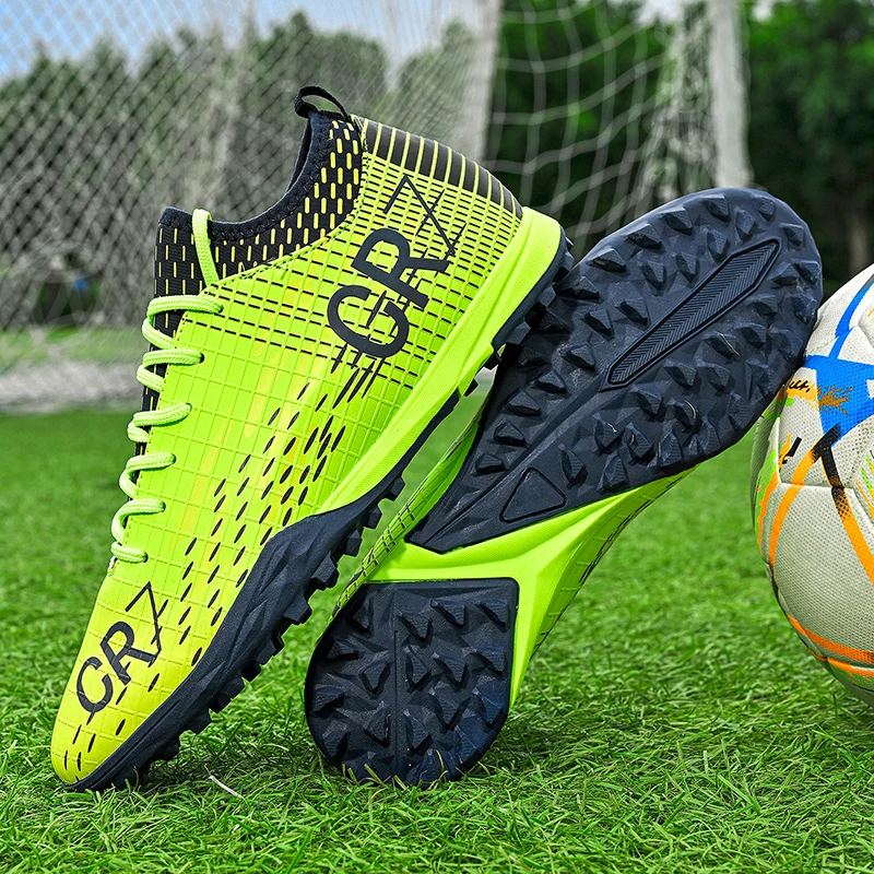 جديد الرجال أحذية كرة القدم المهنية الرجال في الهواء الطلق العشب التدريب طويل مسمار أحذية رياضية الرجال تنفس الدانتيل متابعة أحذية كرة القدم الرجال