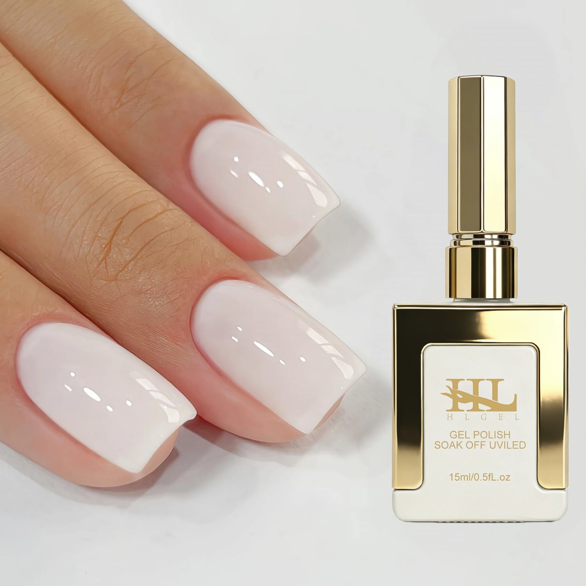 Milchweißer 15ML Gel-Nagellack, Reiner Transparenter Gel-Lack für Nagelkunst, Maniküre, Salon, DIY zu Hause für Frauen