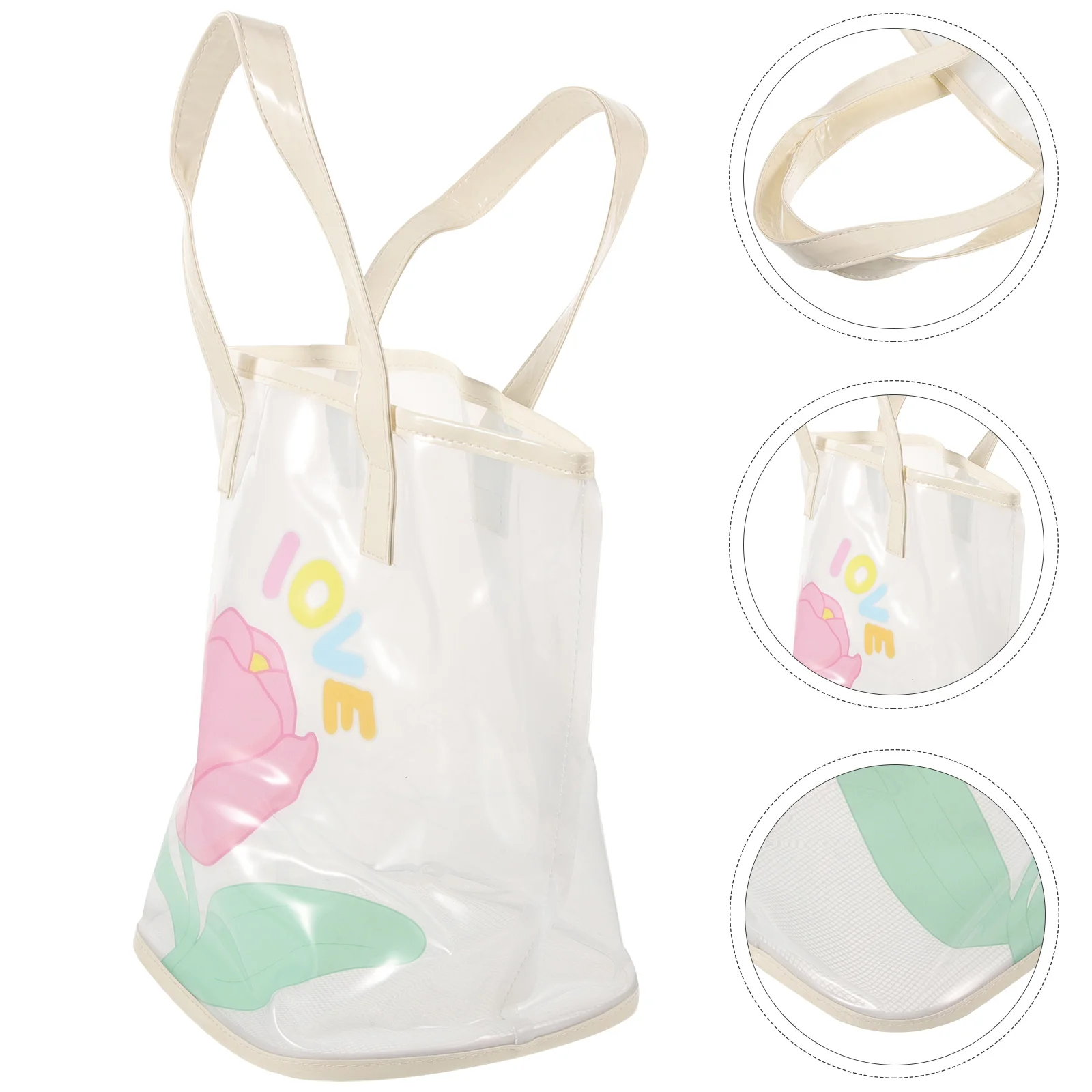 

1pcs Portable Beach Bag Large Capacity Storage Tote Durable Travel Toiletry Organizer For Camping Gym Dorm