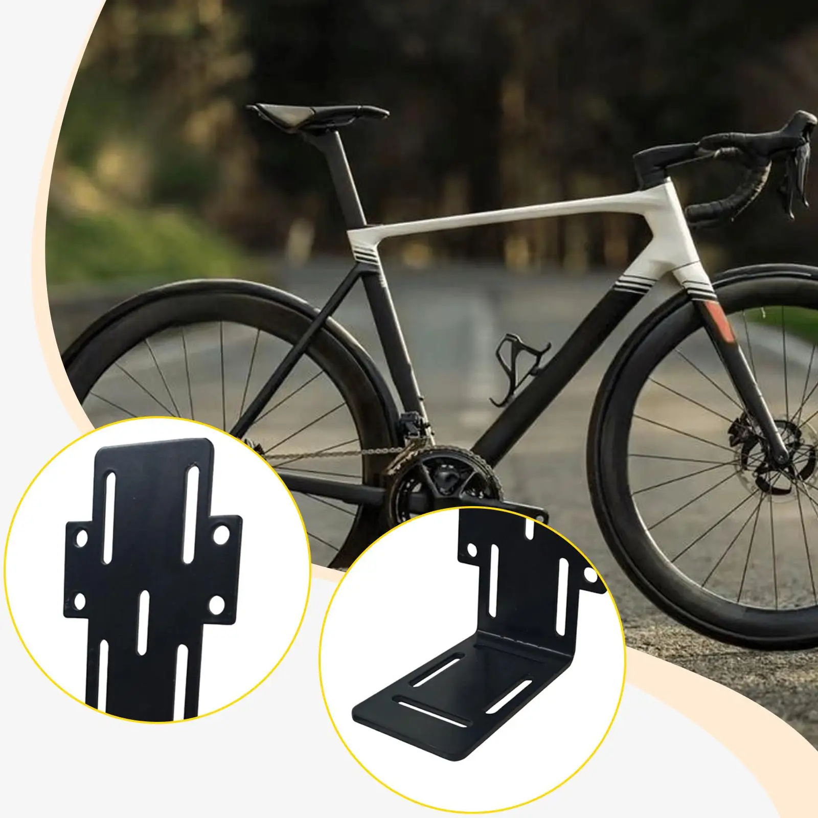 

Bike Cargo Cage Black Easy to Install for 40mm Fork Tubes Bag Luggage Shelf Front Bike Rack Accessory Cycling Touring Commuting