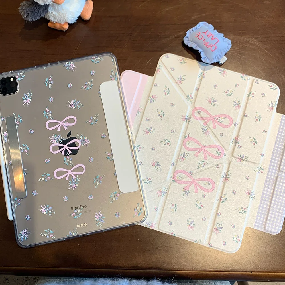 Fresh Flower Bow Case For iPad Air 4 5 6 7 A16 11th M3 iPad Pro 11 12.9 13 10 Gen iPad 10.2 9th 8th 6th 5th 9.7