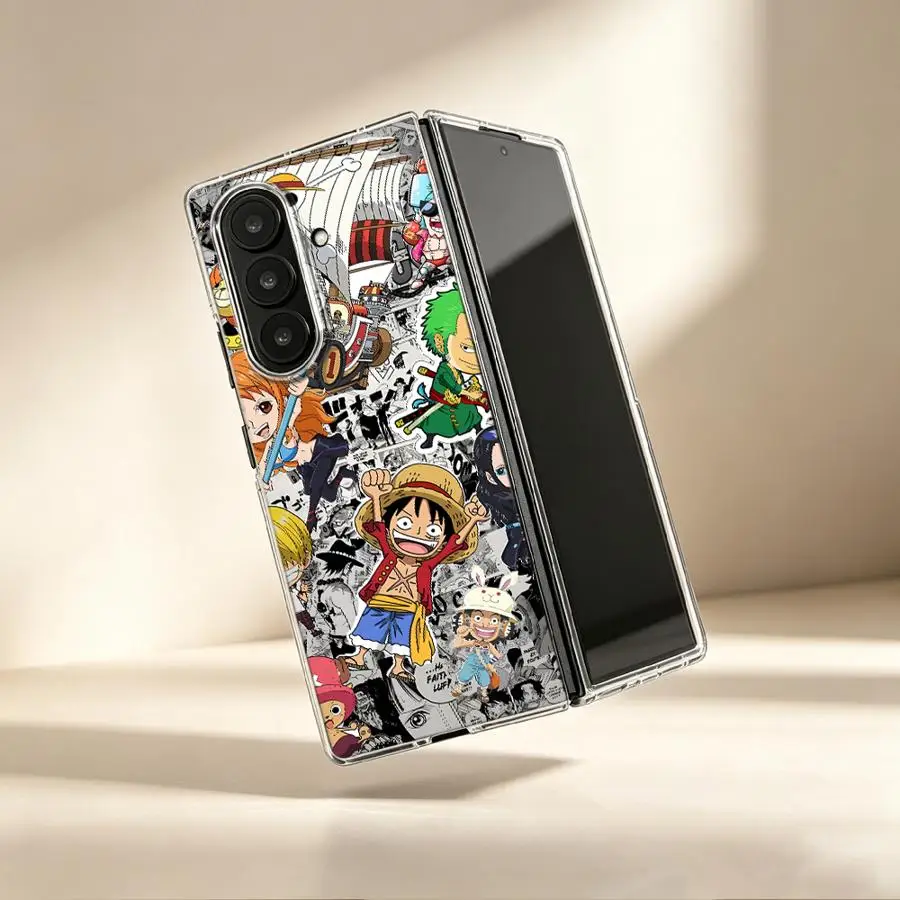 Case for Samsung Galaxy ZFold3 ZFold5 ZFold6 ZFold4 ZFold7 Z Fold 7 6 5 4 3 Transparent Soft Phone Cover O-One P-iece Friend