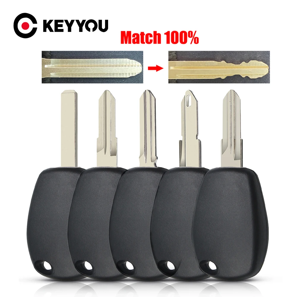 

KEYYOU With Cutting Service No Button For Renault Logan Replacement Car Key Shell Case Blank Key Shell NE73/VA2/VAC102 Blade