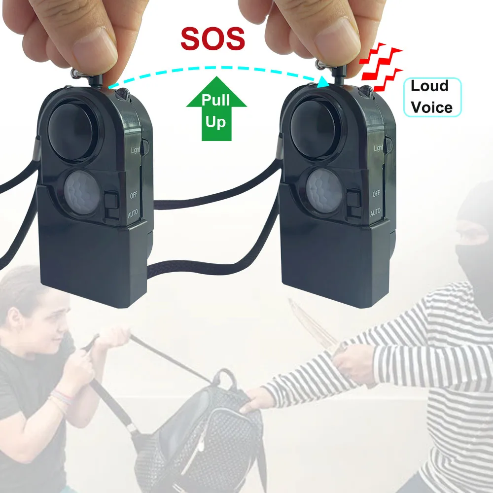 3 pz Campeggio Viaggio Sensore di Movimento Allarme Portatile Mini PIR Rivelatore di Movimento A Infrarossi 120dB Senza Fili di Sicurezza Domestica