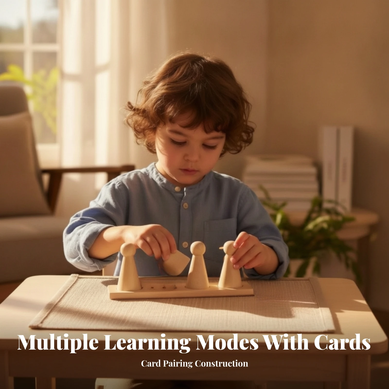 Wooden Fraction Manipulative with Base Tactile Wooden Educational Fraction Teaching Aid Math Manipulatives Child-Friendly Fun