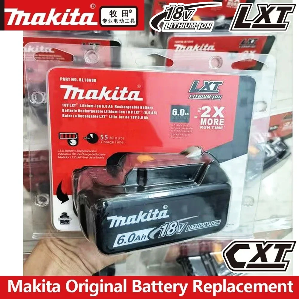 

100% Original Makita 6Ah/5Ah/3Ah for Makita 18V Battery BL1830B BL1850B BL1850 BL1840 BL1860 BL1815 Replacement Lithium Battery