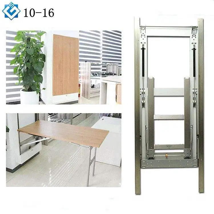Modern Multifunction Transformer  2 in 1 Convertible Pull Out Hidden Folding Dining Table Hardware Mechanism