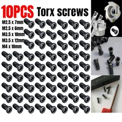 10pcs M2.5 M3.5 Torx Screws 6mm-12mm Machine Screw For Replaces Carbide Inserts CNC Lathe Tools Holder